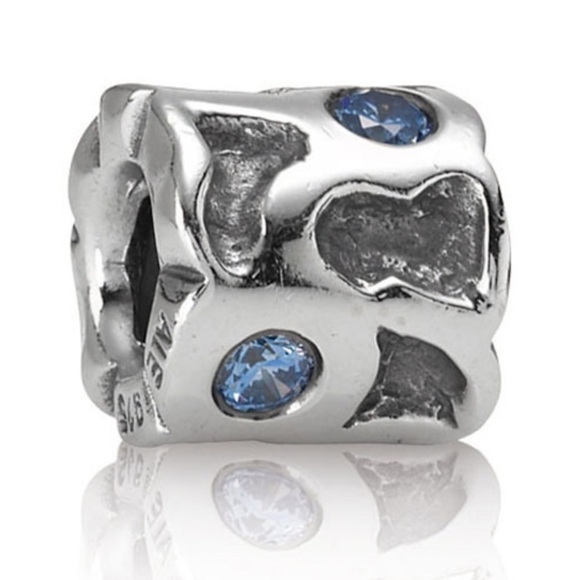 Pandora Blue CZ Pond Rare Retired Bead Discontinued Charm - Picture 1 of 6
